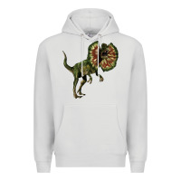 Dove Grey Dilophosaurus Premium Hoodie - LillyAllenDesigns