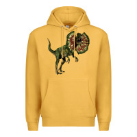 Mustard Dilophosaurus Premium Hoodie - LillyAllenDesigns