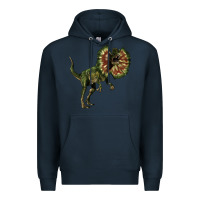 Navy Dilophosaurus Premium Hoodie - LillyAllenDesigns