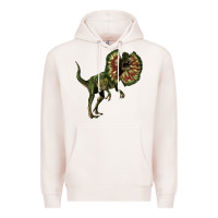 Pale Pink Dilophosaurus Premium Hoodie - LillyAllenDesigns