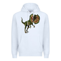 White Dilophosaurus Premium Hoodie - LillyAllenDesigns