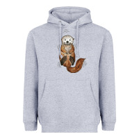 Heather Grey otter Heavyweight Hoodie - linhVisuals