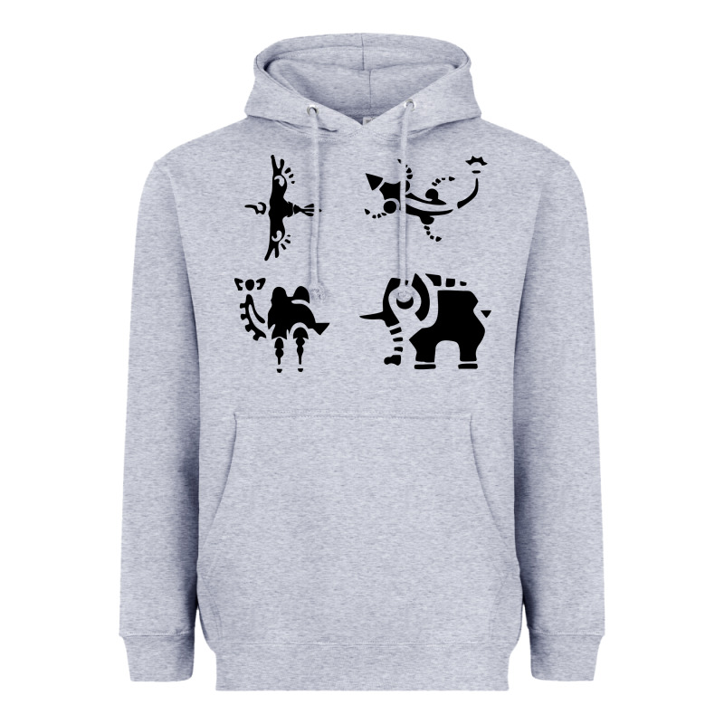 Divine Beasts Symbols Heavyweight Hoodie by linhVisuals | Teevron