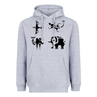 Heather Grey divine beasts symbols Heavyweight Hoodie - linhVisuals