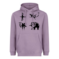 Lavender divine beasts symbols Heavyweight Hoodie - linhVisuals