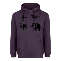 Plum divine beasts symbols Heavyweight Hoodie - linhVisuals