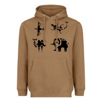 Toasted Coconut divine beasts symbols Heavyweight Hoodie - linhVisuals