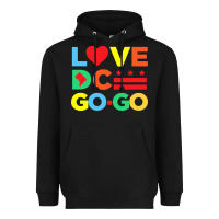 Black #love dc go go Heavyweight Hoodie - linhVisuals