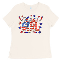 Bone all american girl doodle letters Ladies Tee - CowCowDesign