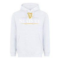 White slainte irish drink Heavyweight Hoodie - linhVisuals