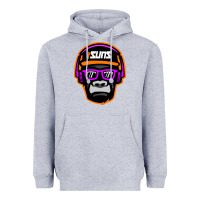 Heather Grey #suns jammin gorilla Heavyweight Hoodie - linhVisuals