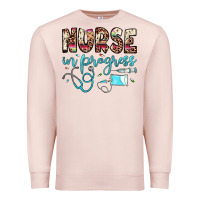 Pale Pink nurse in progress Premium Sweatshirt - JahusDesignShop