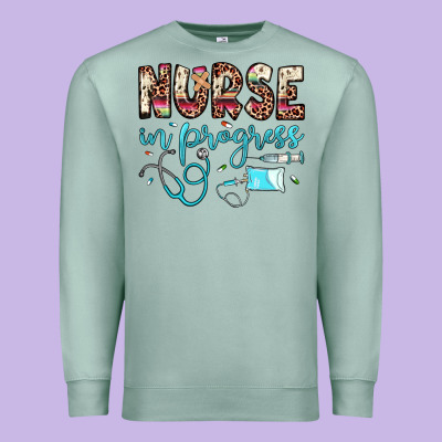 Nurse In Progress Premium Sweatshirt Designed By Jahusdesignshop