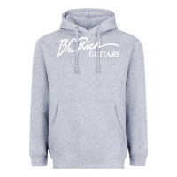Heather Grey bc rich guitar Heavyweight Hoodie - linhVisuals