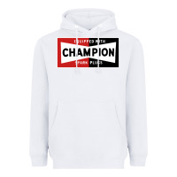 White champion spark plugs company Heavyweight Hoodie - linhVisuals