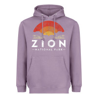 Lavender retro zion national park us vintage utah adventure hiking Heavyweight Hoodie - linhVisuals