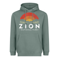 Sage retro zion national park us vintage utah adventure hiking Heavyweight Hoodie - linhVisuals