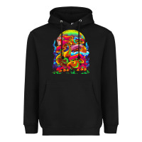 Black psychedelic t  shirt psychedelic dream t  shirt Heavyweight Hoodie - linhVisuals