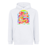 White psychedelic t  shirt psychedelic dream t  shirt Heavyweight Hoodie - linhVisuals