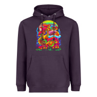 Plum psychedelic t  shirt psychedelic dream t  shirt Heavyweight Hoodie - linhVisuals