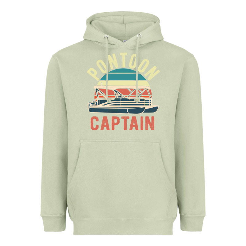 Pontoon Captain Vintage Boating Party Funny Gift For Pontooning Lover Heavyweight Hoodie by linhVisuals | Teevron