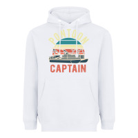 White pontoon captain vintage boating party funny gift for pontooning lover Heavyweight Hoodie - linhVisuals