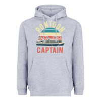 Heather Grey pontoon captain vintage boating party funny gift for pontooning lover Heavyweight Hoodie - linhVisuals