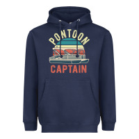 Navy pontoon captain vintage boating party funny gift for pontooning lover Heavyweight Hoodie - linhVisuals