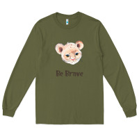 Army Green lion cute animals Long Sleeve Tee - RanaPortraitStore