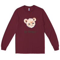 Burgundy lion cute animals Long Sleeve Tee - RanaPortraitStore