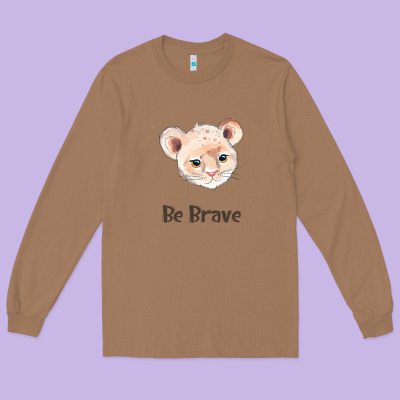 Lion Cute Animals Long Sleeve Tee Designed By Ranaportraitstore