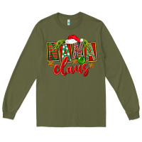 Army Green christmas nana claus Long Sleeve Tee - FaDigitalArtStudio