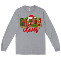 Heather Grey christmas nana claus Long Sleeve Tee - FaDigitalArtStudio
