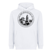 White brooklyn college seal Heavyweight Hoodie - linhVisuals