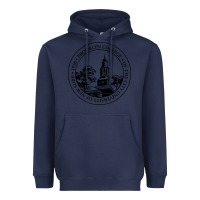 Navy brooklyn college seal Heavyweight Hoodie - linhVisuals