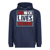 Navy redneck lives matter distressed Heavyweight Hoodie - linhVisuals