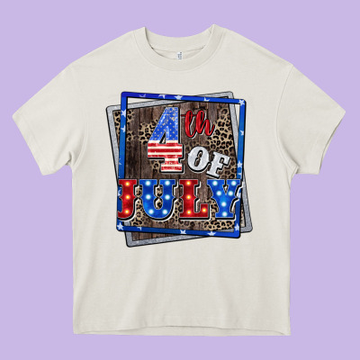 4th Of July Heavy Core Tee Designed By Cowgirlartshop