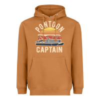 Meerkat retro pontoon captain of the boat funny river cruising gift for pontoo Heavyweight Hoodie - linhVisuals