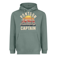 Sage retro pontoon captain of the boat funny river cruising gift for pontoo Heavyweight Hoodie - linhVisuals