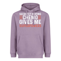 Lavender secretly hoping chemo gives me superpowers cancer awareness gifts Heavyweight Hoodie - linhVisuals