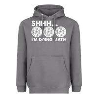 Storm shhh i'm doing math gym funny bodybuilding weightlifting humor quote Heavyweight Hoodie - linhVisuals