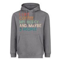 Storm siberian husky dog i like coffee my husky and maybe 3 people vintage d Heavyweight Hoodie - linhVisuals