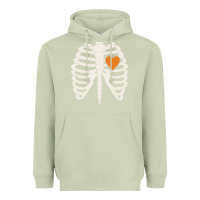 Matcha skeleton rib case orange pumpkin heart vintage halloween anatomy costu Heavyweight Hoodie - linhVisuals