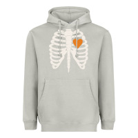 Moon Dust skeleton rib case orange pumpkin heart vintage halloween anatomy costu Heavyweight Hoodie - linhVisuals
