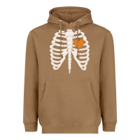 Toasted Coconut skeleton rib case orange pumpkin heart vintage halloween anatomy costu Heavyweight Hoodie - linhVisuals