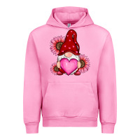 Fuchsia Pink valentine's day with sunflowers gnomes Urban Hoodie - RanaPortraitStore