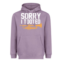 Lavender sorry i tooted funny trumpet player pun gift sarcastic humor quote Heavyweight Hoodie - linhVisuals
