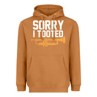 Meerkat sorry i tooted funny trumpet player pun gift sarcastic humor quote Heavyweight Hoodie - linhVisuals