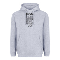 Heather Grey pilates because punching people is frowned upon t shirt Heavyweight Hoodie - linhVisuals