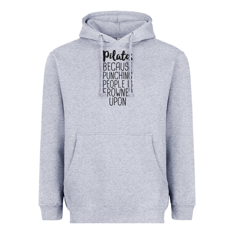 Pilates Because Punching People Is Frowned Upon T Shirt Heavyweight Hoodie by linhVisuals | Teevron